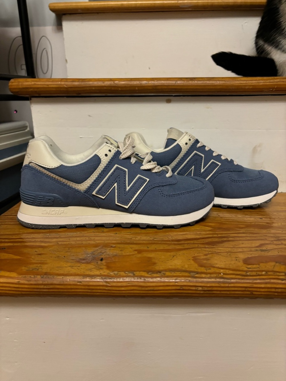 New Balance Classic 574 Sneakers - Blue/White, Brand New Women’s Size 8
